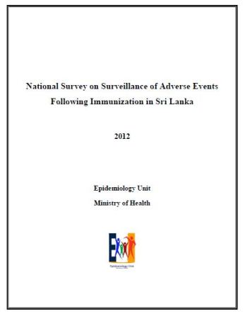 National Survey on Surveillance of AEFI 2012